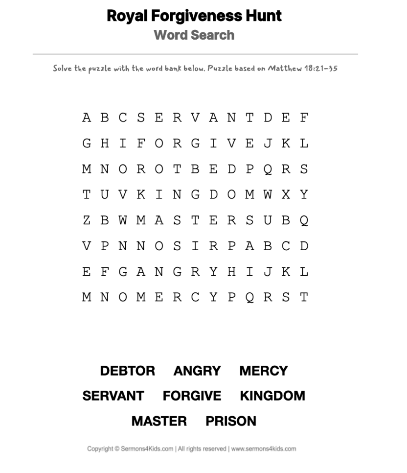 Bob, the Unmerciful word-search